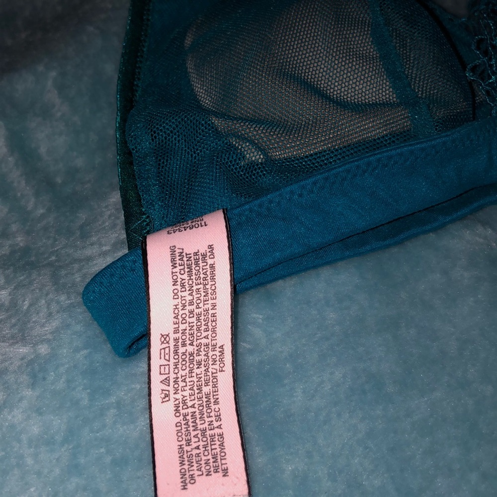 Victoria secret lace bralette bra teal romantic lingerie intimates - Picture 7 of 8